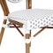 Flash Furniture Lourdes Thonet French Bistro Stacking Chair, White/Gray PE Rattan/Bamboo Print Alum Frame, 4PK 4-SDA-AD642002S-WHGY-NAT-GG - alternate 6
